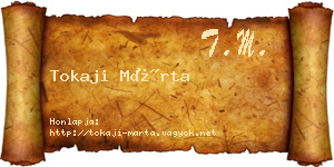 Tokaji Márta névjegykártya