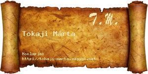 Tokaji Márta névjegykártya