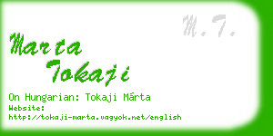 marta tokaji business card
